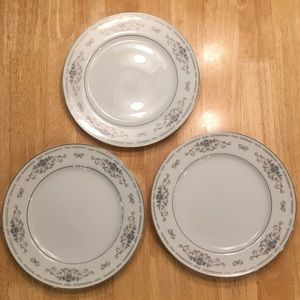 WADE FINE PORCELAIN CHINA "DIANE" 10 1/4" DINNER PLATE MADE JAPAN - SET OF 3